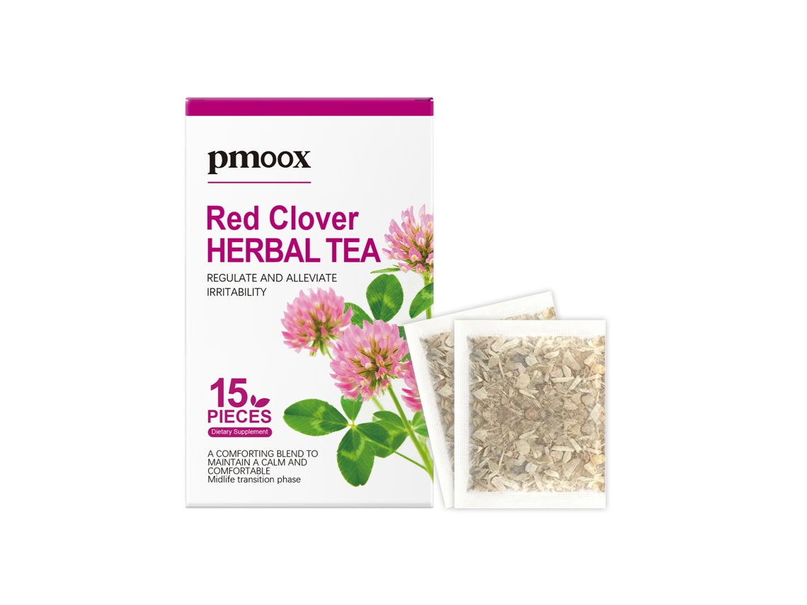 Té funcional de trébol rojo para acondicionar el cuerpo.