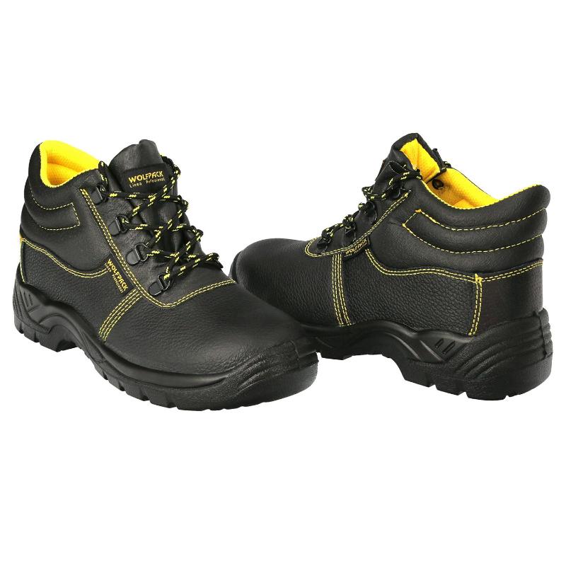 Botas seguridad s3 piel negra wolfpack  n  37 vestuario laboral,calzado seguridad, botas trabajo. (par)