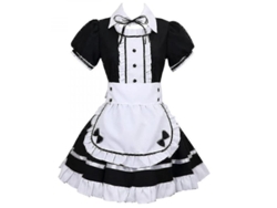 Traje De Camarera Francesa Lolita Vestido Cosplay Anime Para Mujer Fiesta Halloween Talla Lbfxlblack Xl Negro