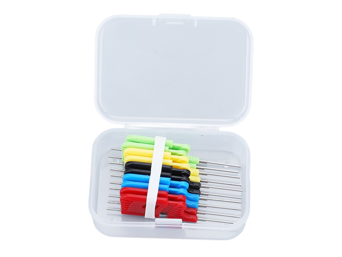 Kit De Herramientas Delgadas De Doble Gancho Para Prueba De Circuitos Integrados (10 Unidades) Para Mantenimiento, Con Pines Ultrafinos De 0,3 Mm.