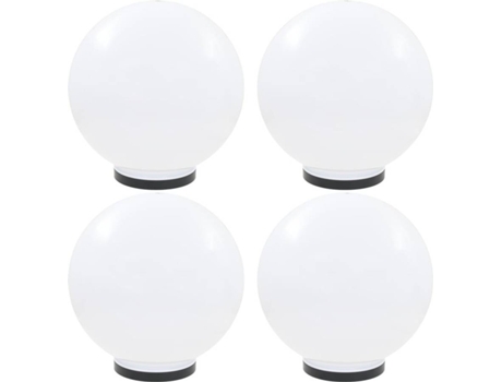 vidaXL Lámparas de bola LED 4 unidades esféricas PMMA 40 cm
