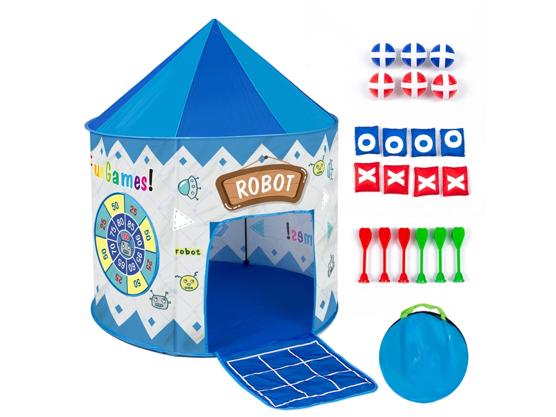 Tienda de juegos para niños con dardos, tablero de dardos y bolsas, juguetes para bebés 4 en 1 Leogreen