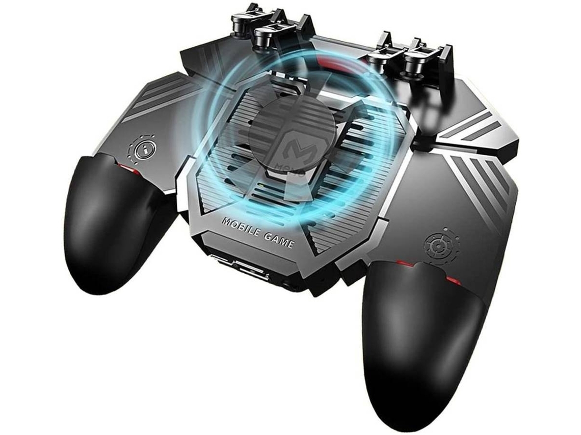 Controlador de teléfono con ventilador, controlador de gamepad móvil portátil de 6 dedos Gamepad L1R1 Joystick universal para teléfono intel YIZHOOD