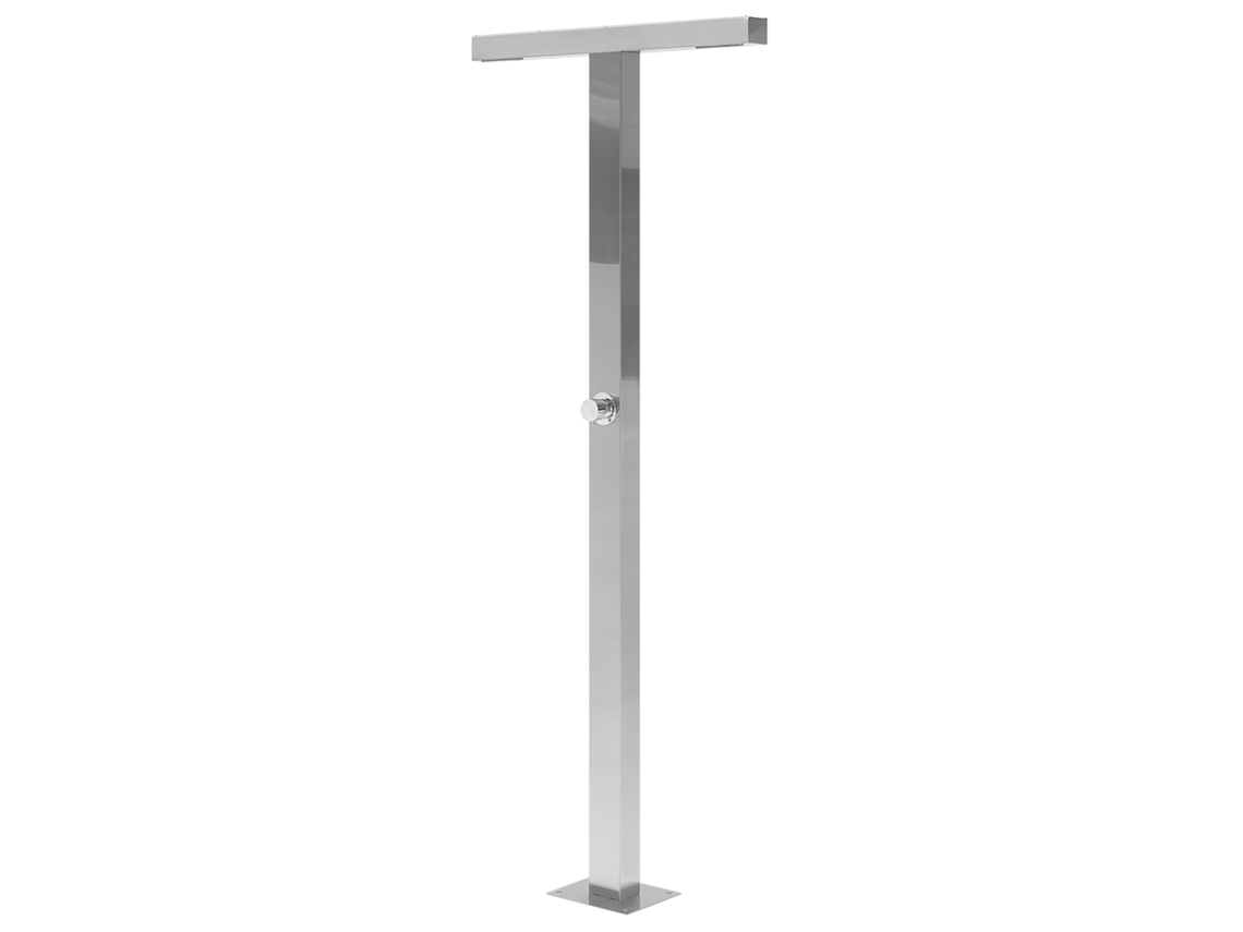 Ducha exterior BELIANI Urzulai de Acero inoxidable Plateado 80x22x210
