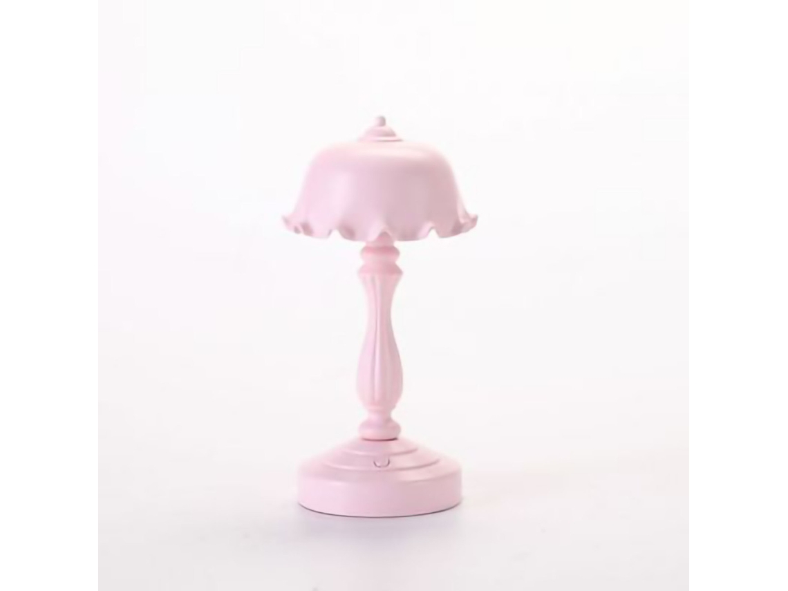 MEOIRUERY Lámpara de Mesa Rosa Retro Bonita Hoja de Loto Romántica USB para Dormitorio LD05