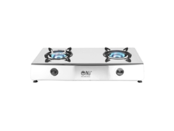 Estufa de gas NJ-200SD para interiores, 2 quemadores, acero inoxidable, portátil, para camping, GLP, 8 kW