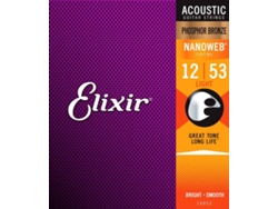 Cuerdas de Guitarra Acústica ELIXIR Phosphor Bronze 16052 12/53 Light (Calibre: .052 - Bronce Fosforado)