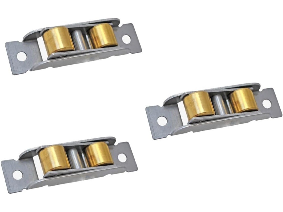 3 Poleas Para Rodillos De Ventanas De Puertas Correderas, Acero Inoxidable.
