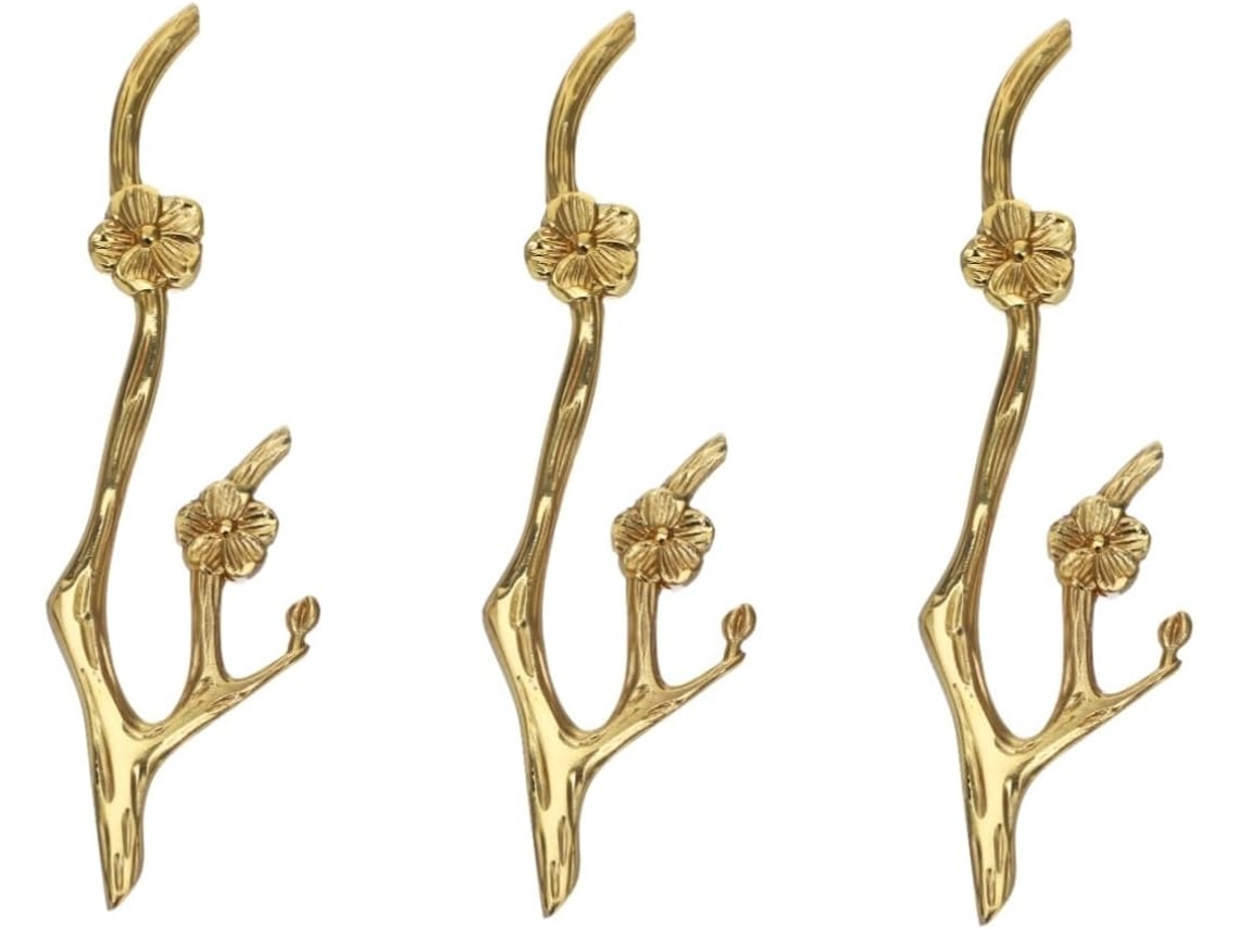 Tiradores Decorativos De Latón Con Forma De Flor Para Cajones (3 Piezas)