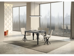 Mesa extensible 90x140/244 cm Paxon Cemento estructura Antracita