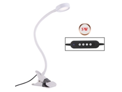 LED Schreibtischlampe Klemme Lesetisch Bett mit Adapter Helligkeitseinstellung Augenpflege für Büro und Zuhause 360° Flexibel UISAVE