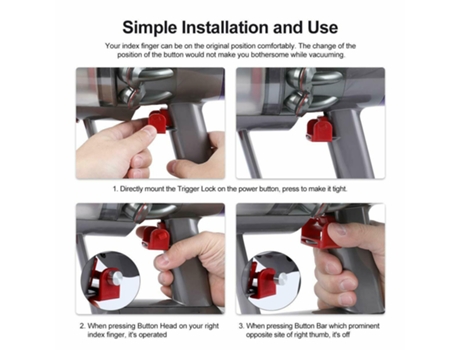 pieza de accesorios de botón de encendido de bloqueo de gatillo para Dyson V6 V7 V8 V11 V10 herramientas de aspiradora piezas de limpieza del hogar...