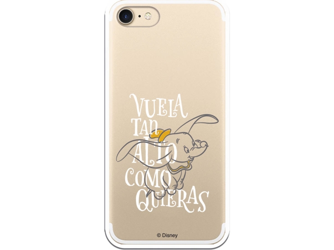 Carcasa iPhone 7, 8 DISNEY Dumbo Vuela Gris