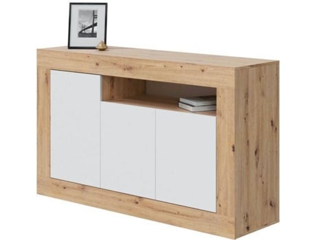 Aparador HABITDESIGN Baltik (Blanco - Melamina, PVC y ABS - 144 x 87 x 42 cm)