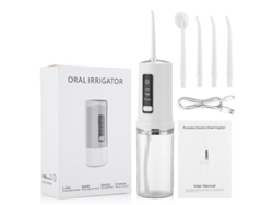 Irrigador Dental Eléctrico Recargable De 230 Ml Con 4 Boquillas Y 3 Modos De Limpieza.