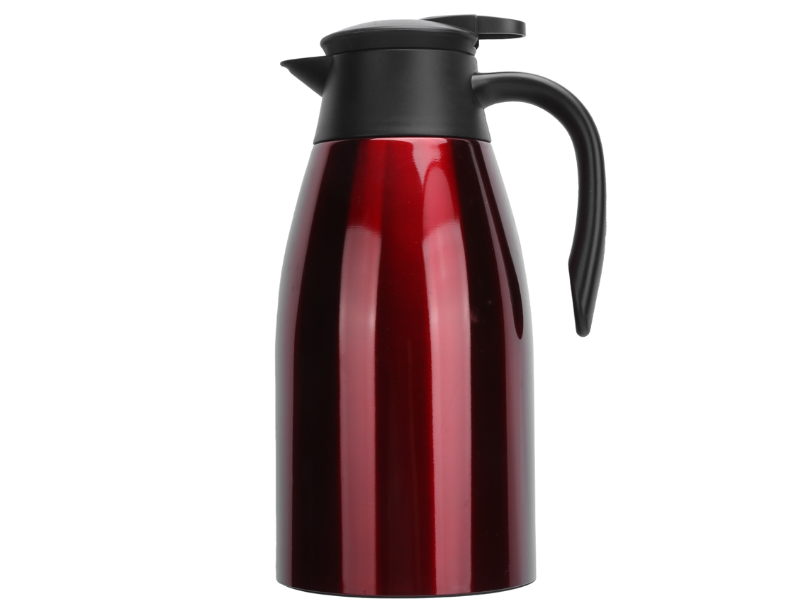 Olla Térmica De Acero Inoxidable 2l Jarra Vacío Para Hogar Oficina Viaje Rojo