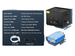 Limpiador ultrasónico, modo de desgasificación de doble potencia, capacidad de calentamiento, 15 L OEM