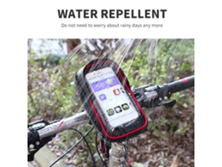 Bolsa Para Bicicleta Con Soporte Para Teléfono Con Pantalla Táctil Impermeable De 6 Pulgadas Y Compartimento De Almacenamiento Para Manillares De Mtb.