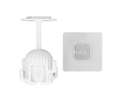 Gancho De Pared Cactus, Sin Perforaciones, Giratorio, Resistente Al Agua, Gancho Alargado, Blanco.
