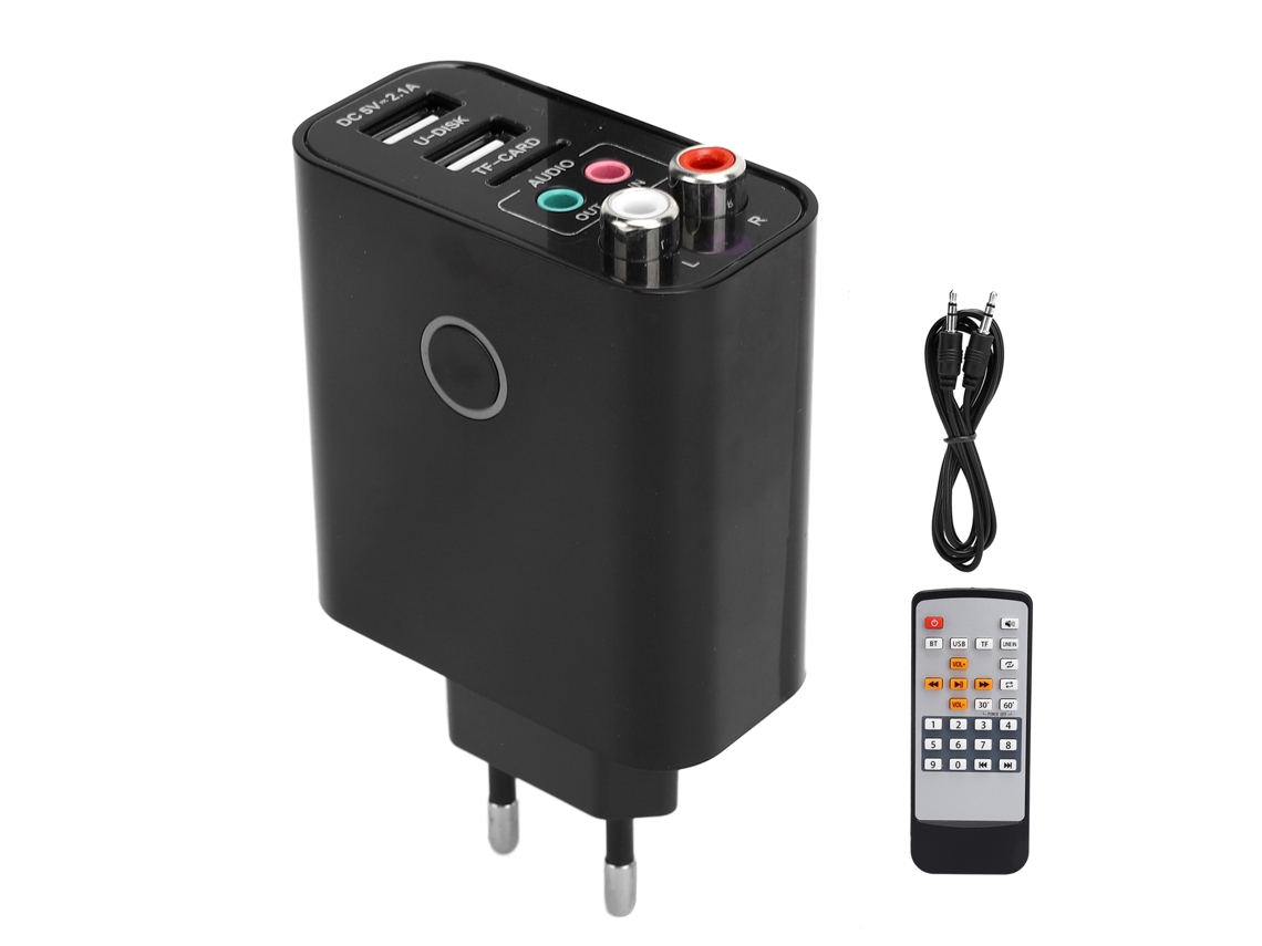 Adaptador Bluetooth 5.0 2 En 1, Receptor Y Transmisor, Control Por Aplicación, Audio Inalámbrico, Usb, Aux, Rac, Infrarrojos.