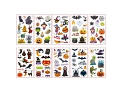 Tatuajes temporales de Halloween, pegatinas divertidas para fiestas NEVEANCE