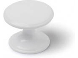Blister Con 4 Pomos Redondos para Mueble Fabricado En Zamak Acabado Blanco Mod.756 33Mm REI