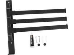 Toallero giratorio de aluminio para baño, toallero de pared, barra giratoria Gokoco