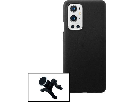 Carcasa + Soporte Magnético Reforzado OnePlus 9 Pro PHONECARE Silicona Líquida Negro