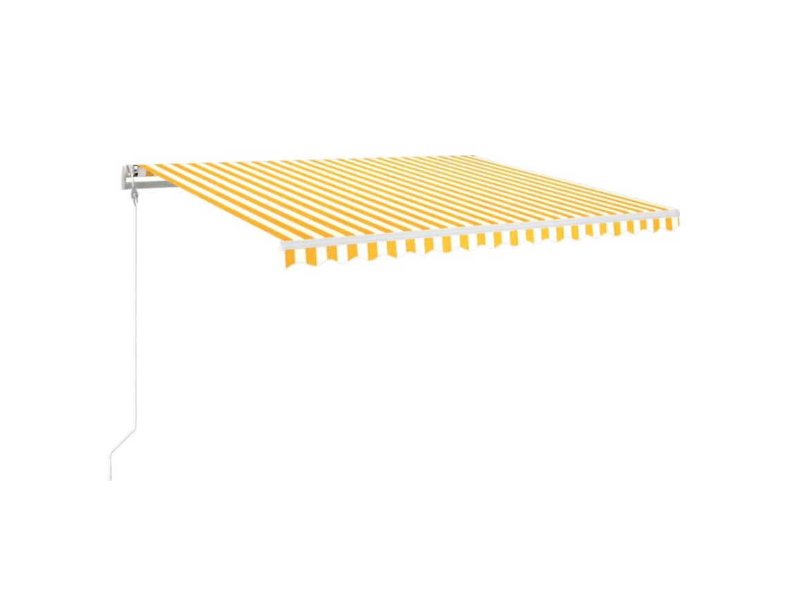 Maison Exclusive - Toldo Retráctil Automático Amarillo Y Blanco 450x350 Cm