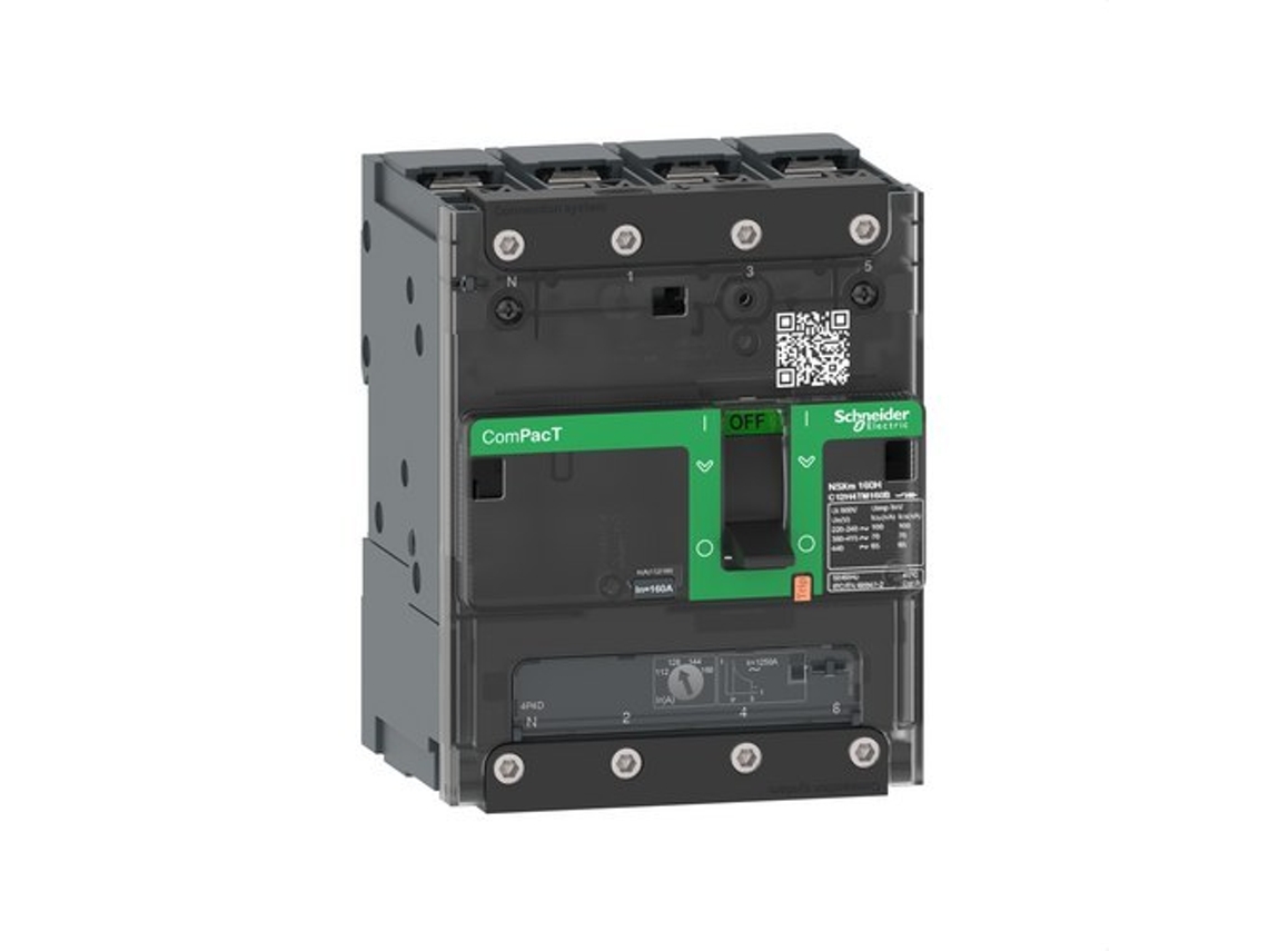 Interruptor automático ComPacT NSXm160E 16KA AC 4P4R 160A TMD Tornillo SCHNEIDER ELECTRIC