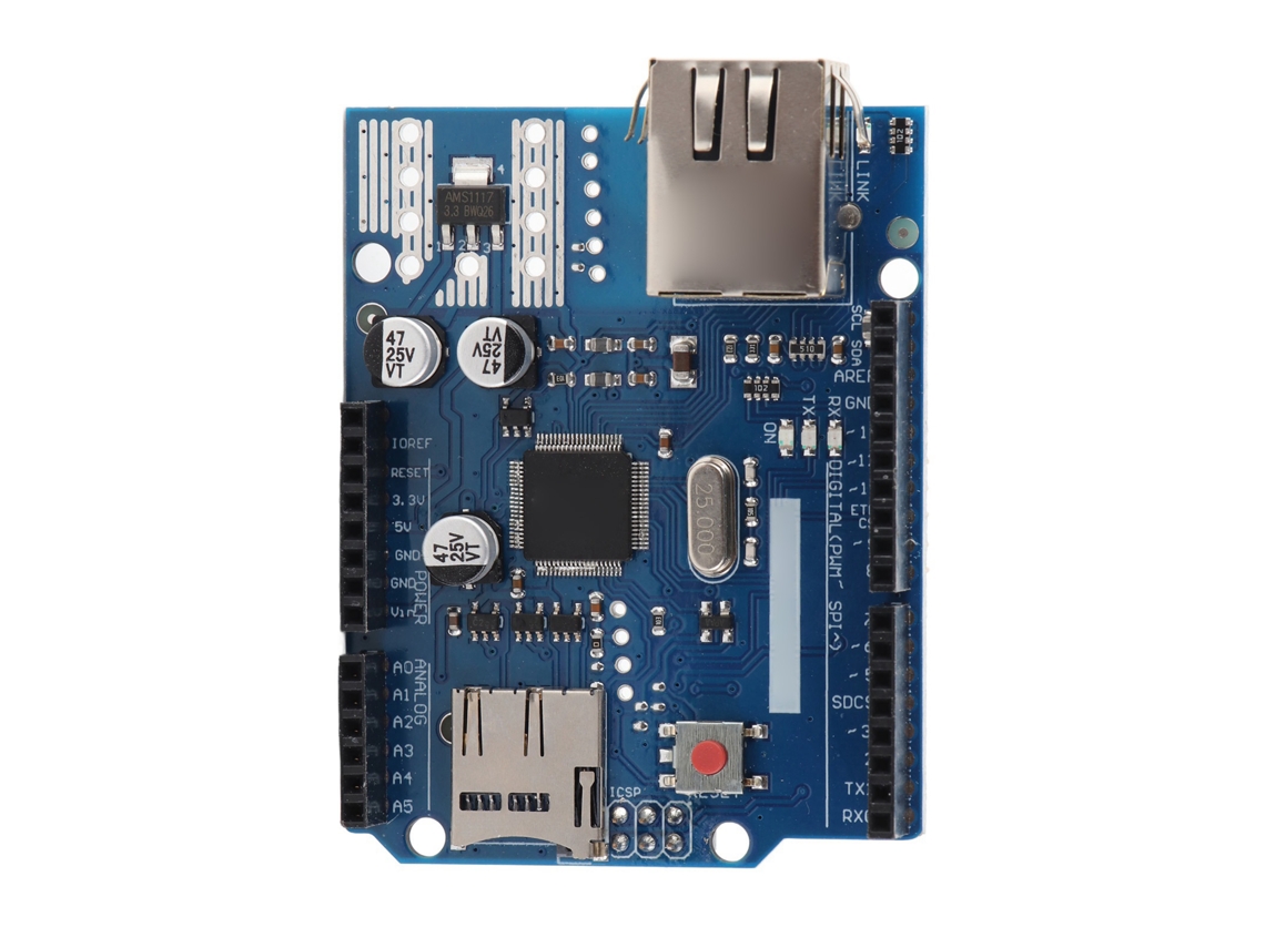 Módulo De Expansión Ethernet W5100 Con Ranura Para Tarjeta Micro-sd Para Arduino Uno Mega