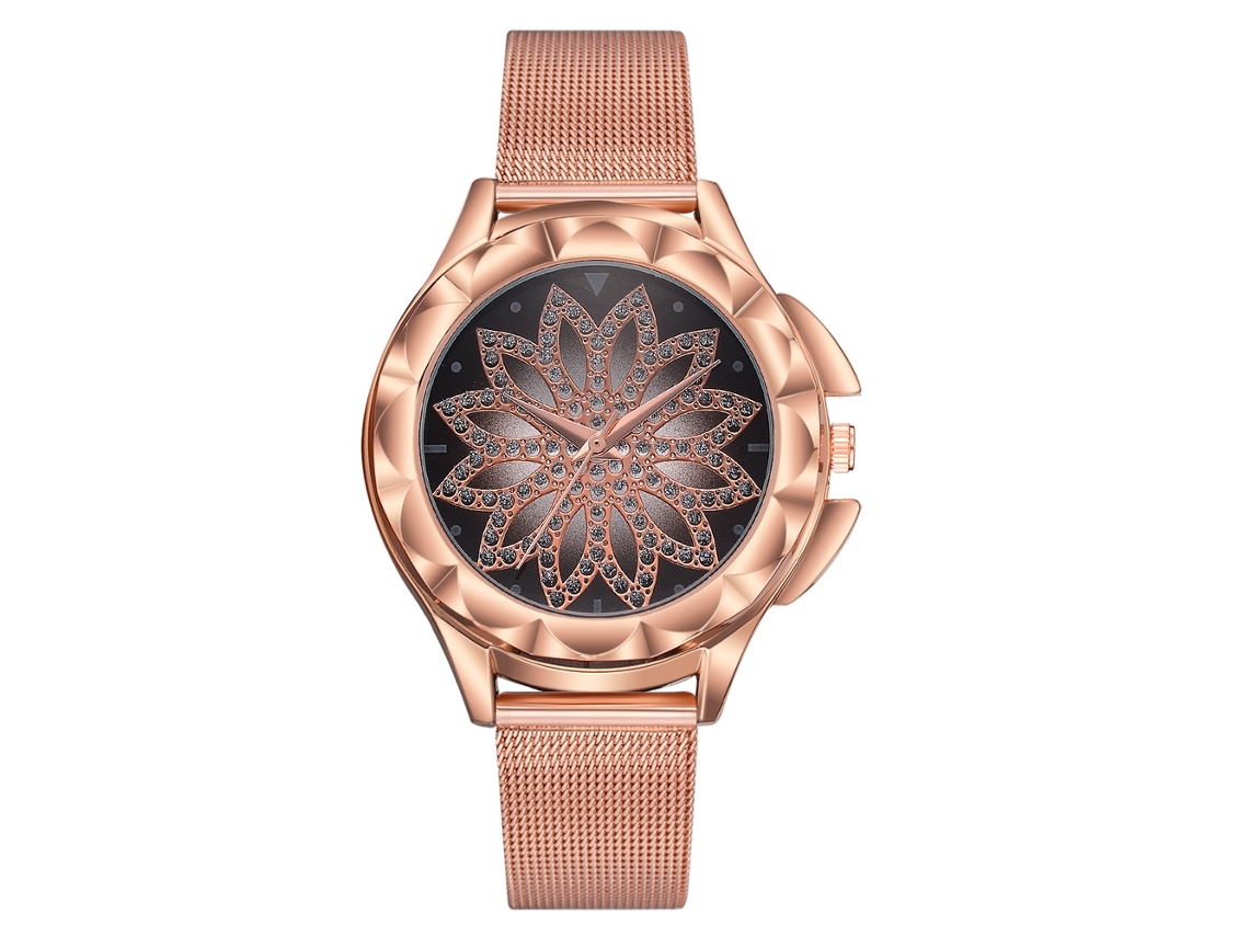 Reloj De Pulsera Analógico De Cuarzo De Lujo Para Mujer Con Correa De Aleación: Elegante Para Negocios.