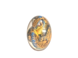 Decoración de huevo de dinosaurio luminoso con base de resina, dragón de lava amarillo