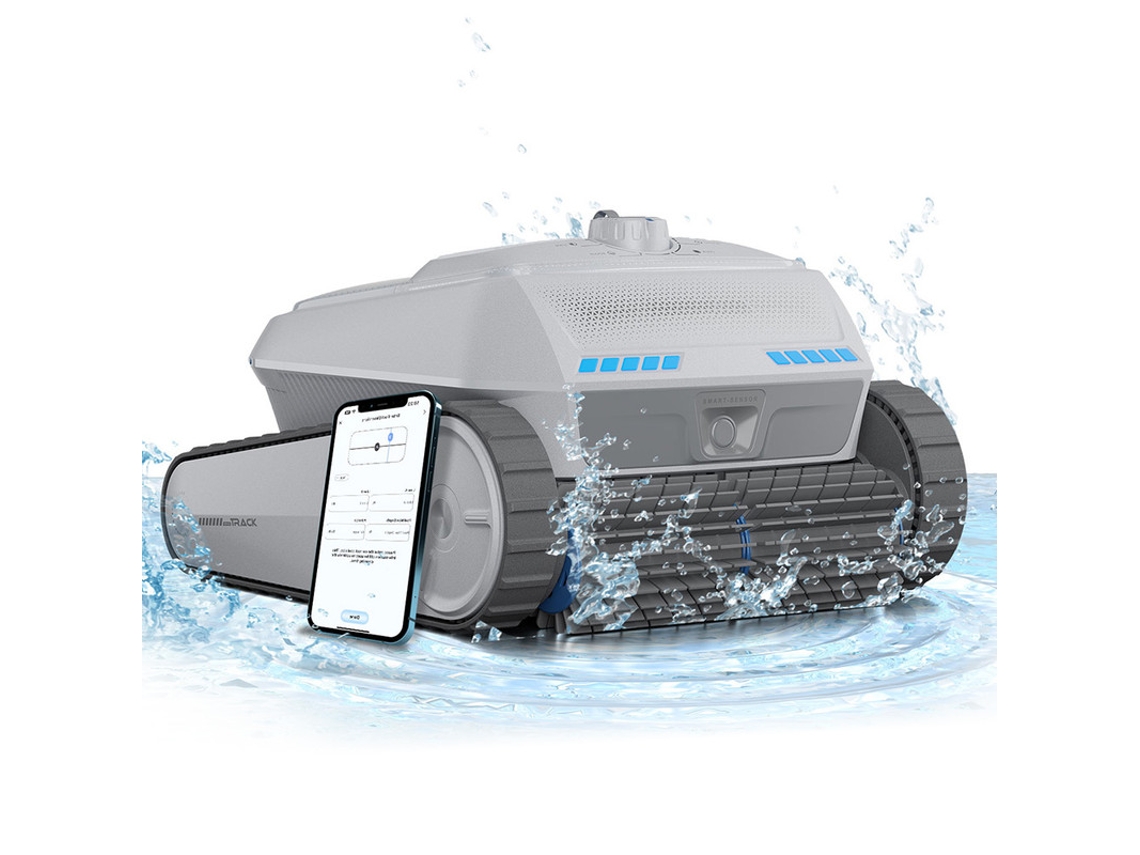 Aspiradora automática para piscinas AIRROBO PC200, navegación inteligente, filtro grande de 4 litros, 4 motores, para piscinas enterradas o elevadas.