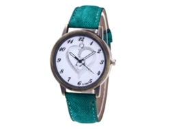 Reloj De Pulsera De Cuarzo Con Correa, Estampado Vaquero, Brújula, Unisex, Blanco, Zhoulianfa
