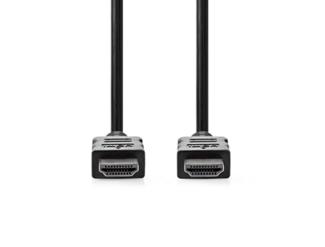 High Speed HDMI Cable with Ethernet HDMI Connector HDMI Connector 4K@30Hz ARC 10.2 Gbps 1.00 m Round PVC Black Label NEDIS