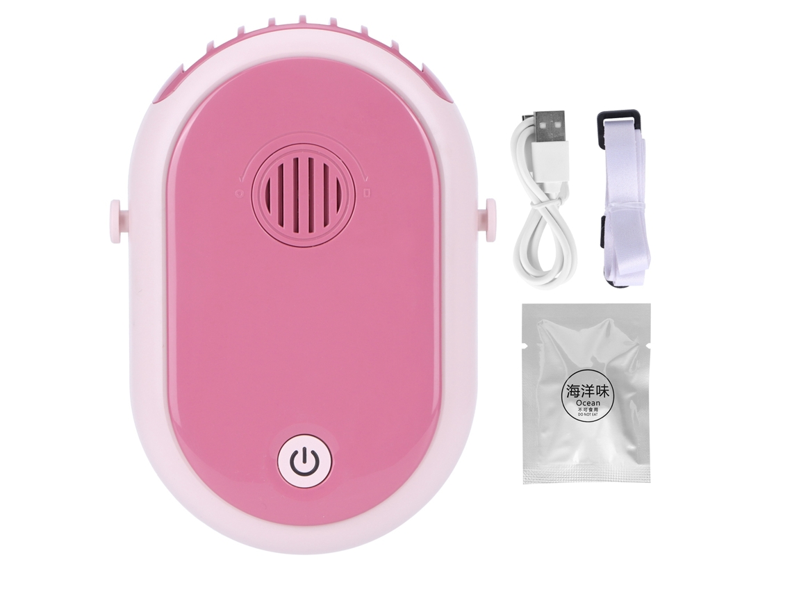 Ventilador de mesa eléctrico con 3 velocidades, USB y aromaterapia - Rojo