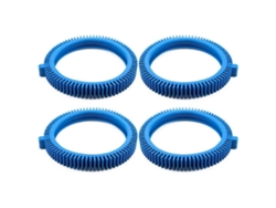 Kit de 4 neumáticos delanteros azules 896584000-143 con espárragos de repuesto, compatible con limpiadores de piscina 2x, 4x, neumáticos de piscina