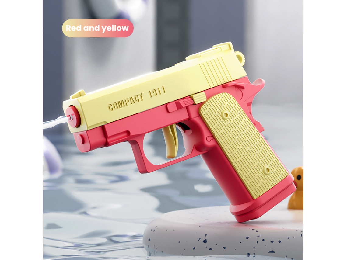 Minipistola De Agua M1191 (roja Y Amarilla) - Pistola No Eléctrica - Juguete De Tiro Para Niños Y Niñas