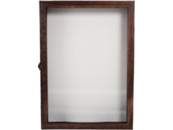 Caja De Presentación De Especímenes De Estilo Retro, Madera Carbonizada Maciza, 36,5 X 26,5 X 6 Cm.