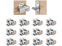 Pestillos De Puerta De Gabinete De Acero Inoxidable Con Tornillos Doble Rodillo Para Cocina, Armarios Y Cajones 12 Piezas