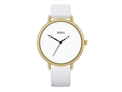 Reloj De Pulsera Informal Para Parejas Con Correa De Pu Blanca Y Movimiento De Cuarzo.