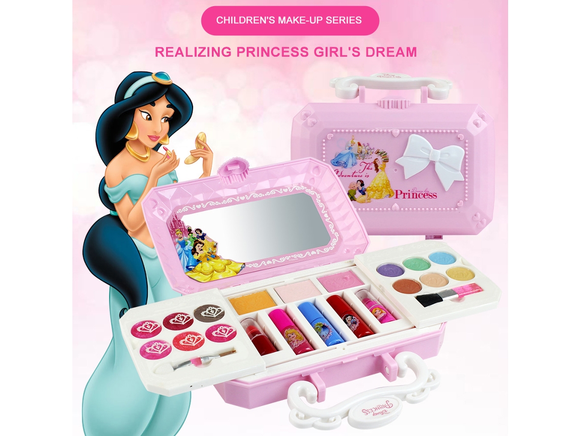 Kit De Maquiagem Para Crianças Lavável Conjunto De Cosméticos De Brincadeira Para Meninas