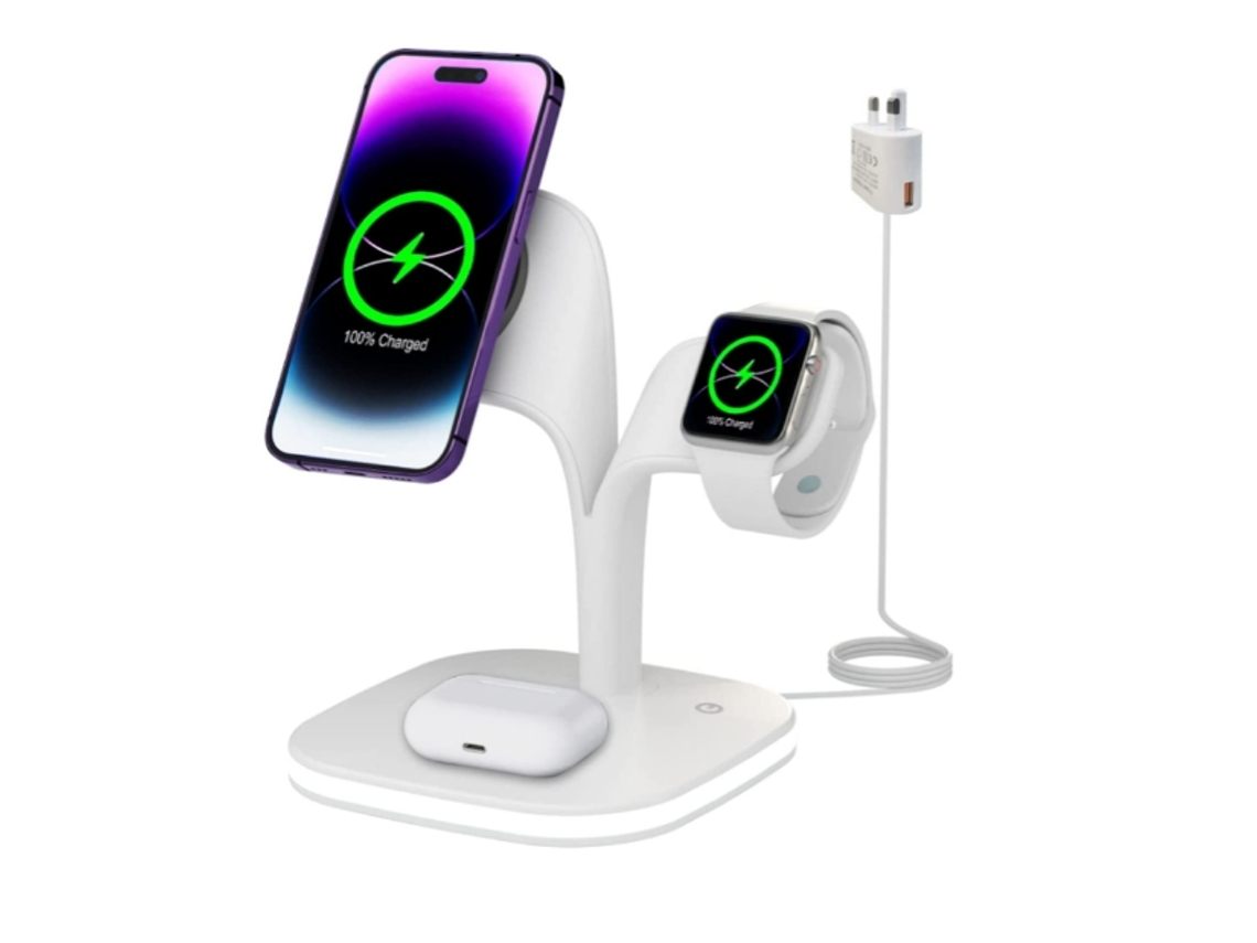 Estación De Carga Sin Actualización Lámpara Para Apple Yemaesre Magnética Blanco