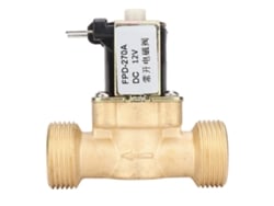 Válvula solenoide de latón normalmente abierta G3/4'' Interruptor de entrada de agua (dc12v)