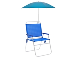 Silla plegable y portátil de verano Marbueno con sombrilla