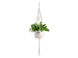 Cuerda de yute y macramé hecha a mano, resistente y duradera, para colgar plantas de interior y exterior, con diseño flexible y maceta ajustable.