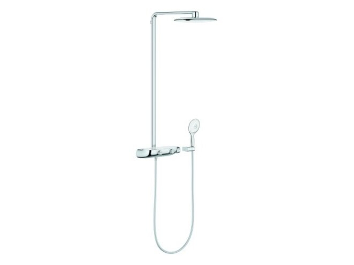 GROHE Rainshower System SmartControl 360 Sistema de ducha mono con mezclador termostático, montado en la pared, Color: Blanco Luna