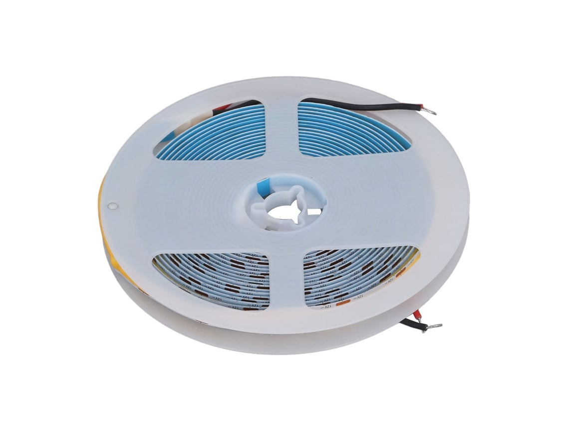 Tira LED COB Veloriskku de 5 m, 900 lm, 10 W/m, CRI 90+, blanco cálido 3000 K, flexible, recortable, DC12V, 8 mm
