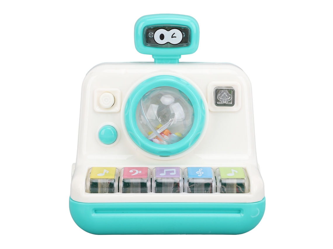 Piano De Juguete Educativo Con Cámara Para Niños, Desarrollo De La Coordinación Mano-ojo, Blanco.